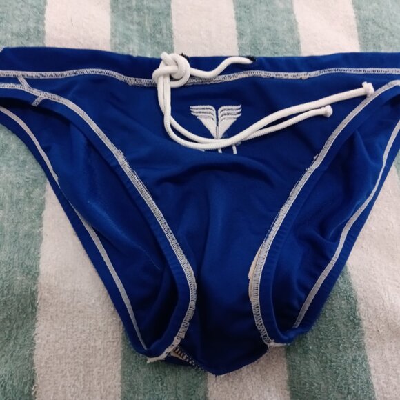 (*) VINTAGE 1" TYR SWIM BRIEF NAVY, KOREAN SIZE "90" (34"-36") (Pre-Owned) - Picture 4 of 8